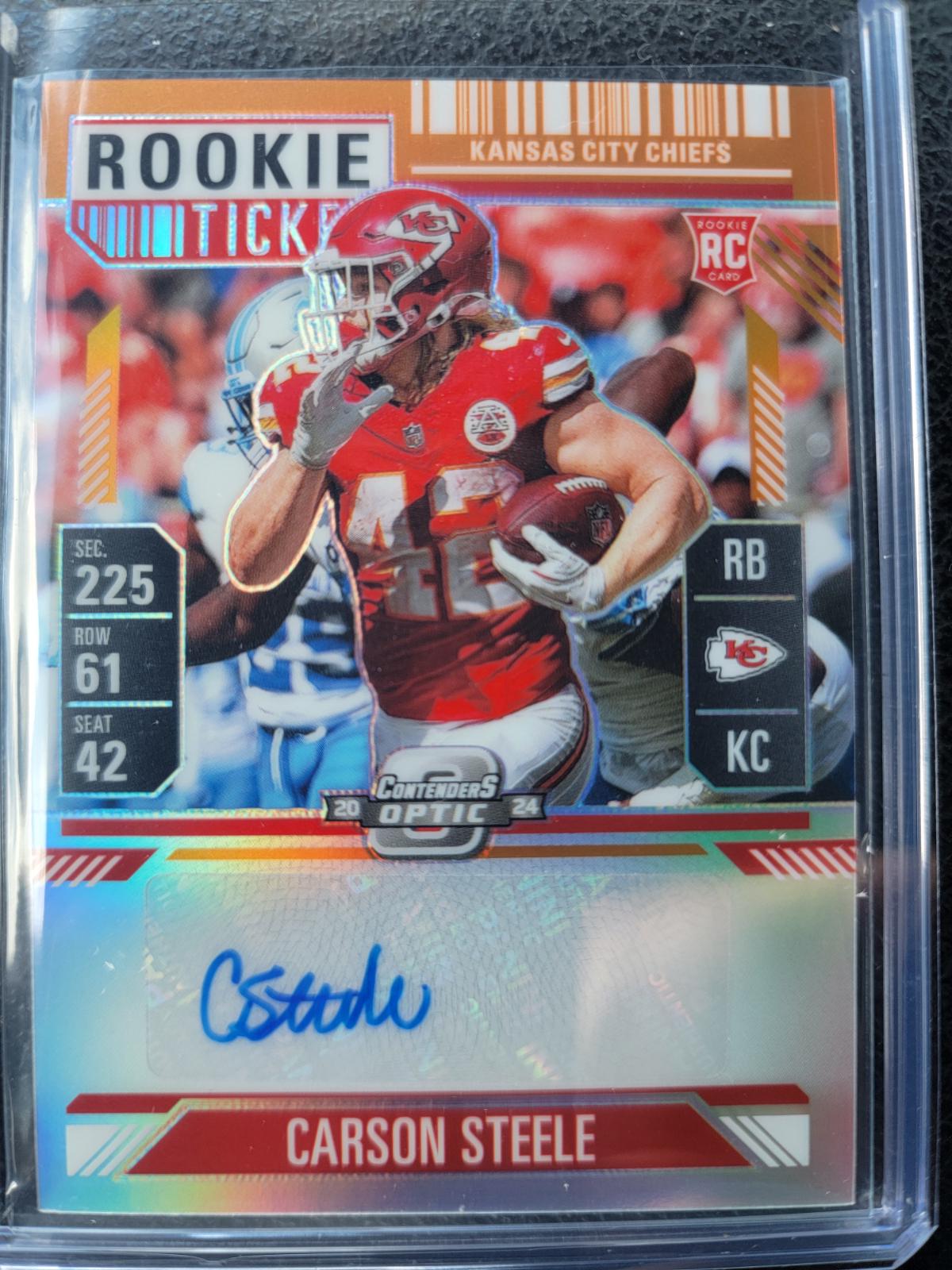 Carson Steele [Orange Rookie Ticket Autograph Silver] #184