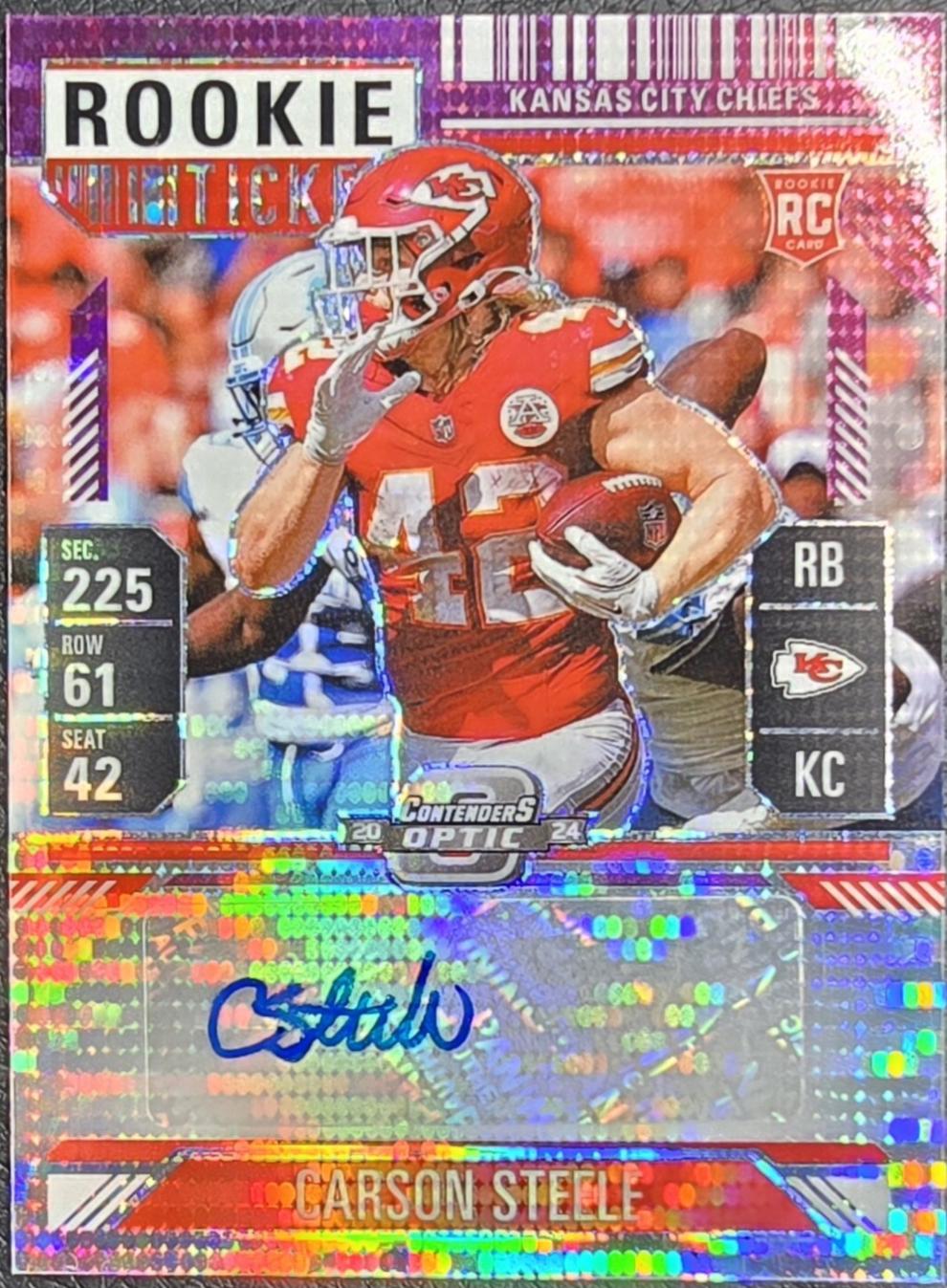 Carson Steele [Rookie Ticket Autograph Purple] #184