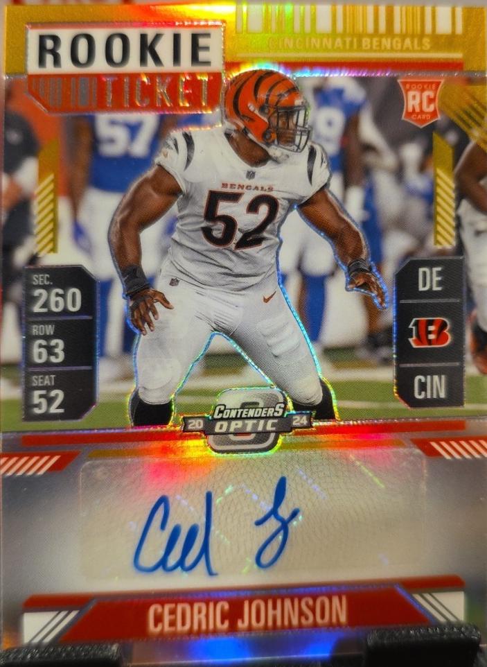 Cedric Johnson [Gold Rookie Ticket Autograph Purple] #187