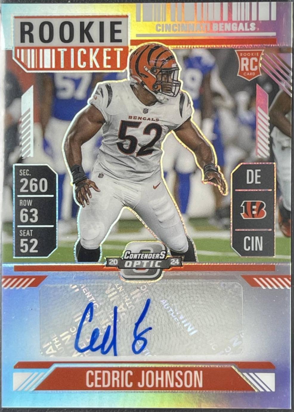 Cedric Johnson [Rookie Ticket Autograph Silver] #187