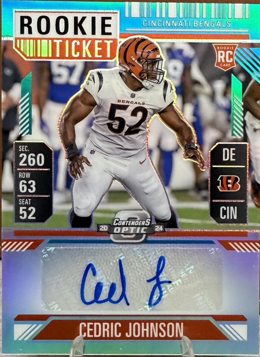 Cedric Johnson [Teal Rookie Ticket Autograph Silver] #187