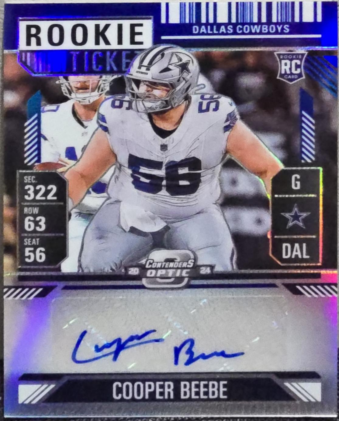 Cooper Beebe [Blue Rookie Ticket Autograph Silver] #183