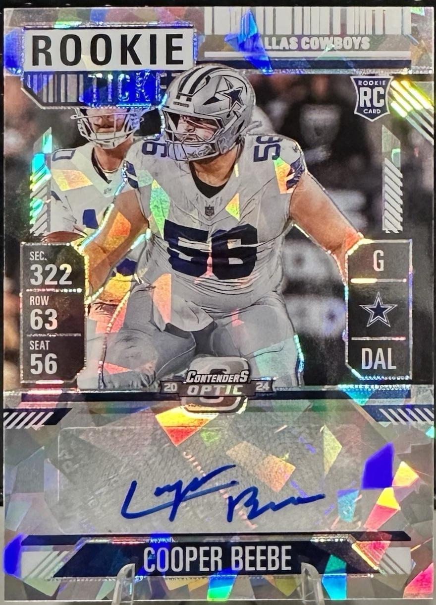 Cooper Beebe [Cracked Ice Rookie Ticket Autograph Silver] #183