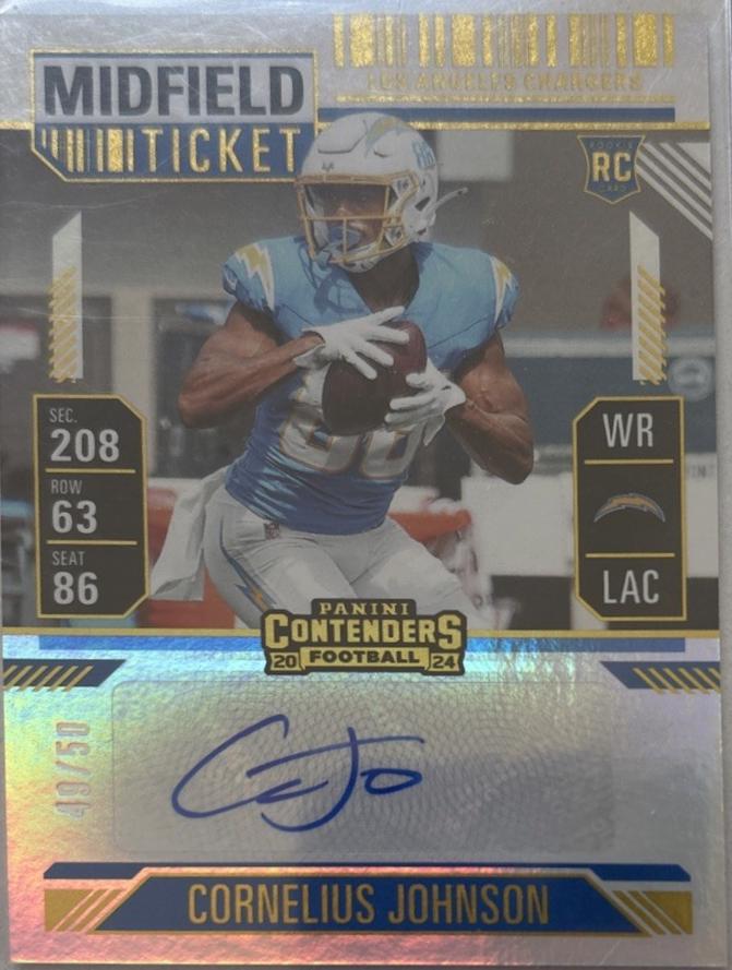 Cornelius Johnson [Blue Rookie Ticket Autograph Silver] #181