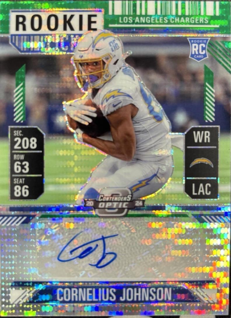 Cornelius Johnson [Green Pulsar Rookie Ticket Autograph Silver] #181
