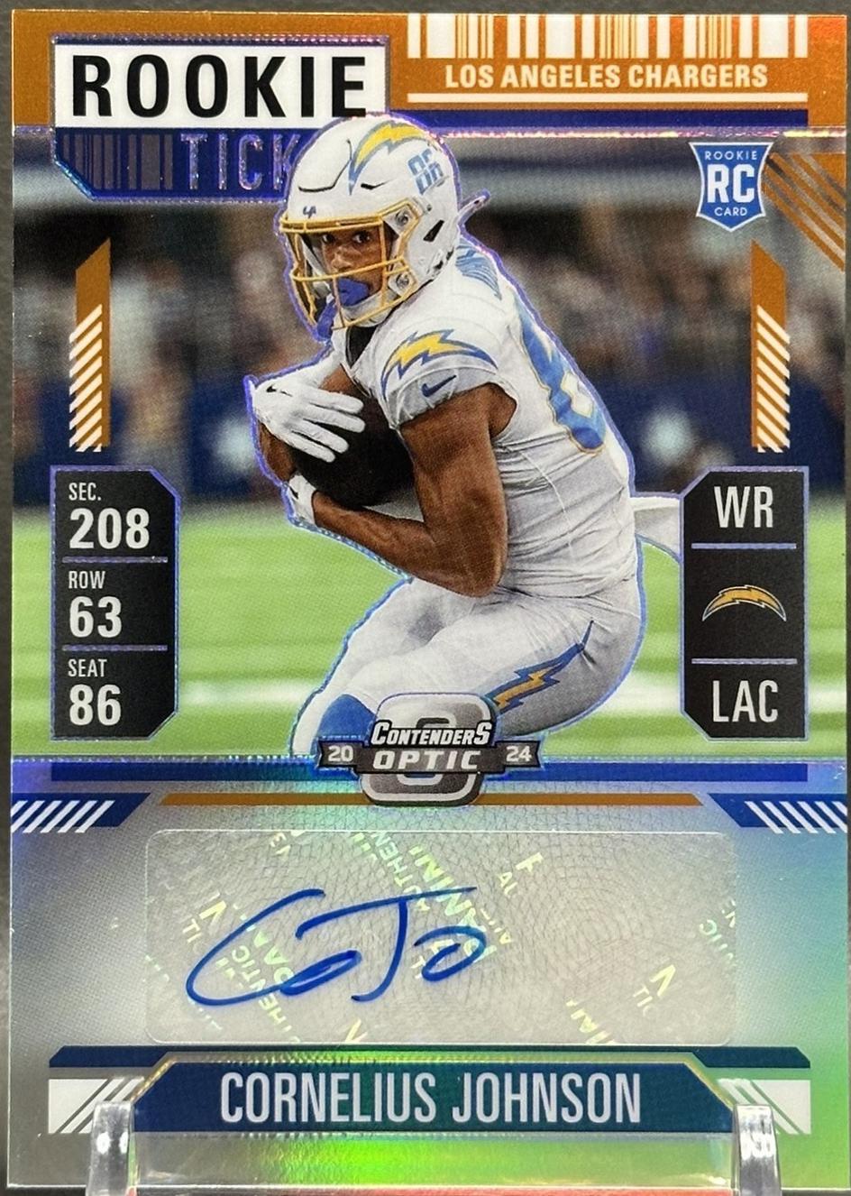 Cornelius Johnson [Orange Rookie Ticket Autograph Silver] #181