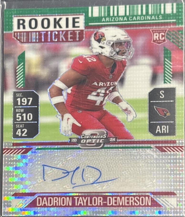 Dadrion Taylor-Demerson [Green Pulsar Rookie Ticket Autograph Silver] #188