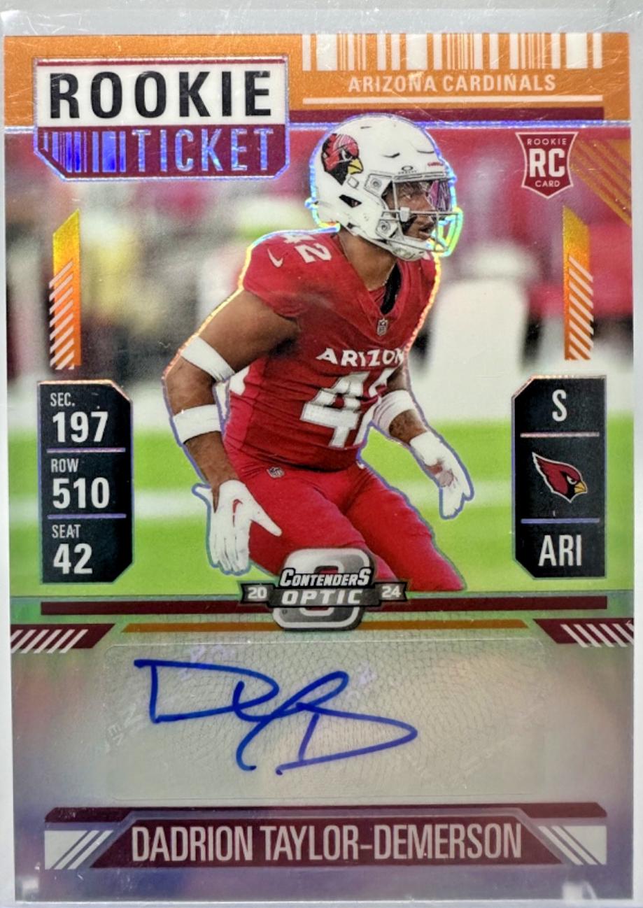 Dadrion Taylor-Demerson [Orange Rookie Ticket Autograph Silver] #188