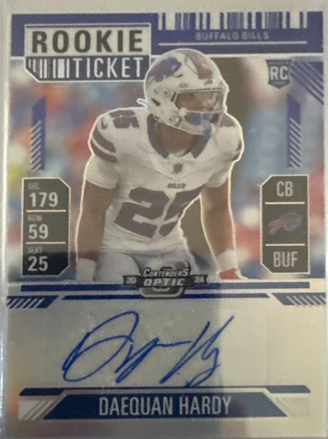Daequan Hardy [Blue Rookie Ticket Autograph Silver] #189