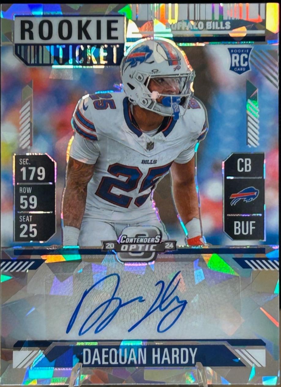 Daequan Hardy [Cracked Ice Rookie Ticket Autograph Silver] #189