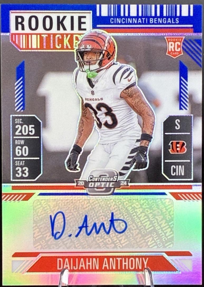Daijahn Anthony [Blue Rookie Ticket Autograph Silver] #190
