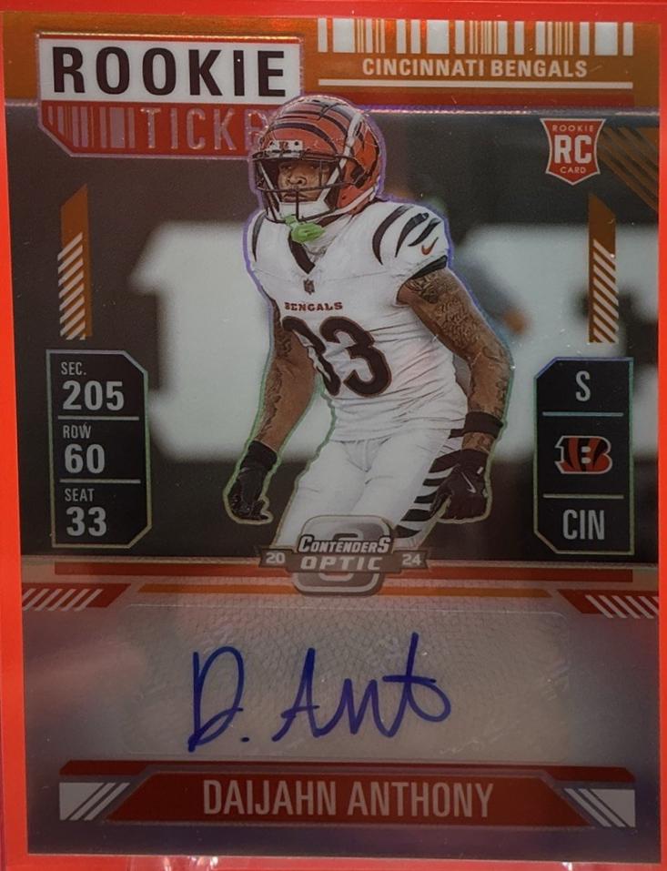 Daijahn Anthony [Orange Rookie Ticket Autograph Silver] #190
