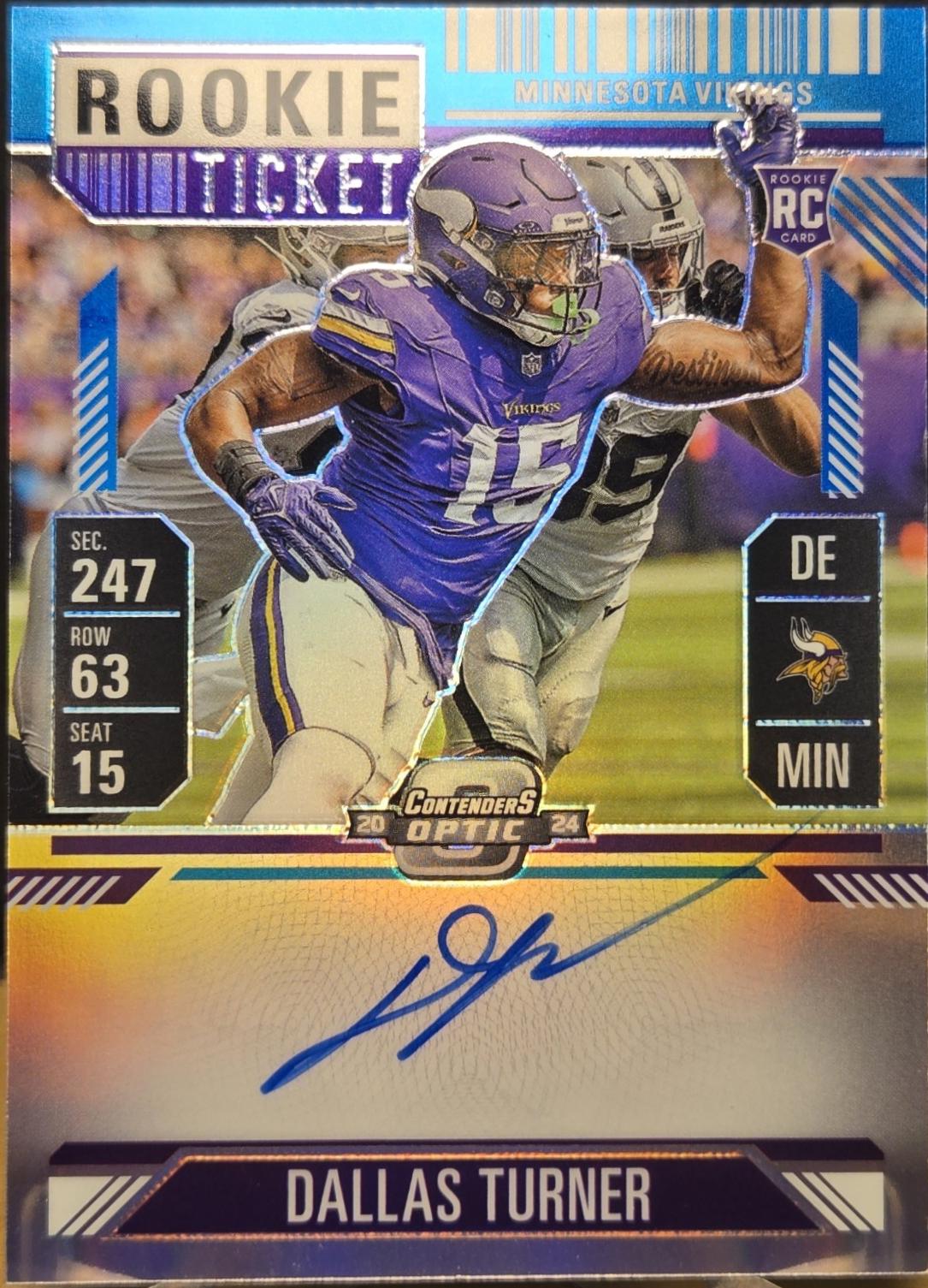 Dallas Turner [Blue Autograph] #123
