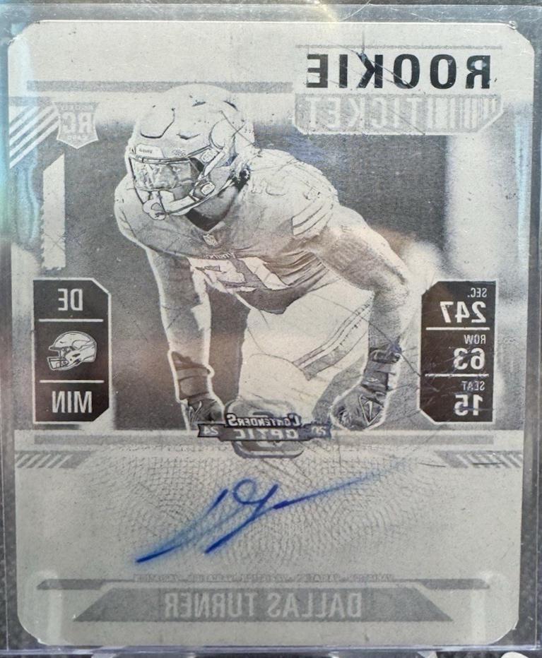Dallas Turner [Printing Plate Autograph] #123