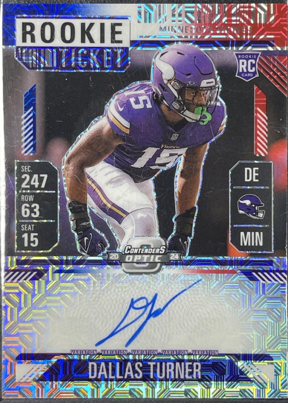 Dallas Turner [Red White Blue Autograph] #123