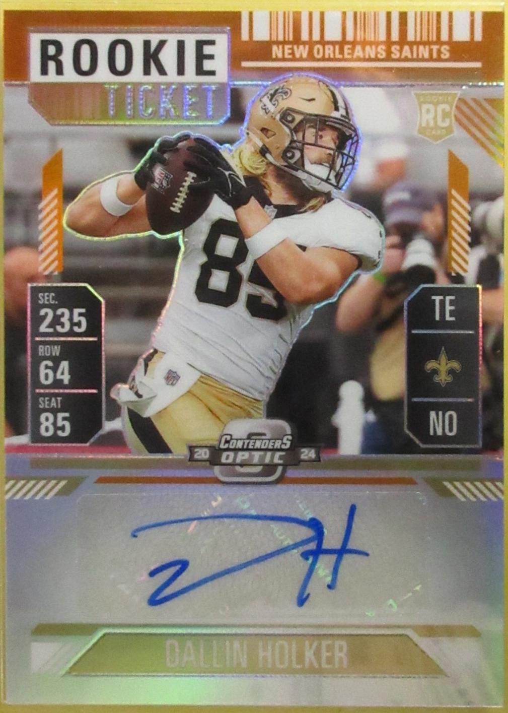 Dallin Holker [Orange Rookie Ticket Autograph Silver] #182