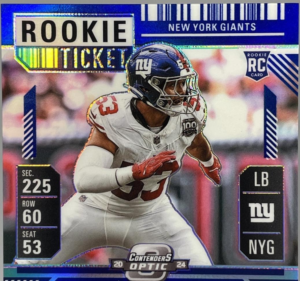 Darius Muasau [Blue Rookie Ticket Autograph Silver] #191