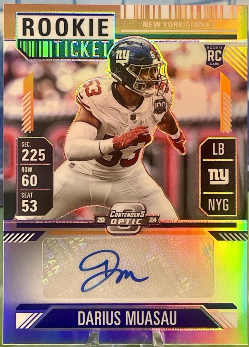 Darius Muasau [Orange Rookie Ticket Autograph Silver] #191