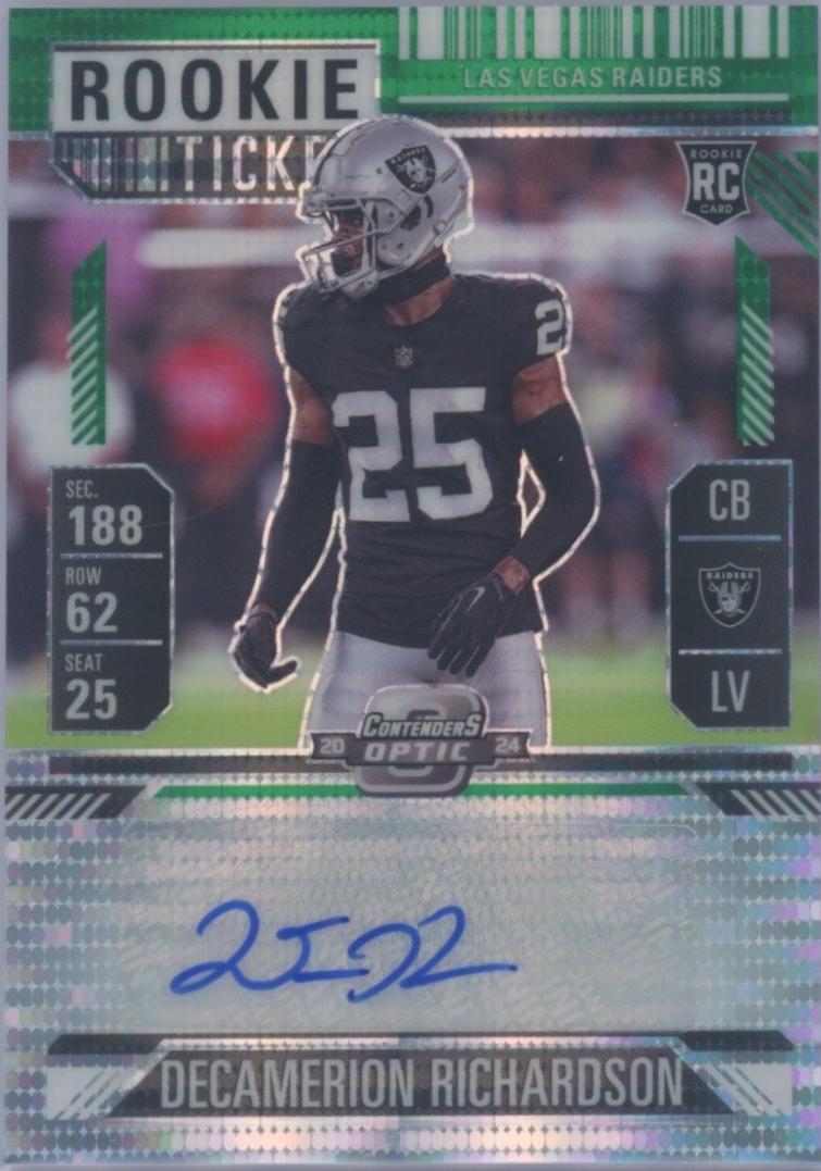 Decamerion Richardson [Green Pulsar Rookie Ticket Autograph Silver] #192