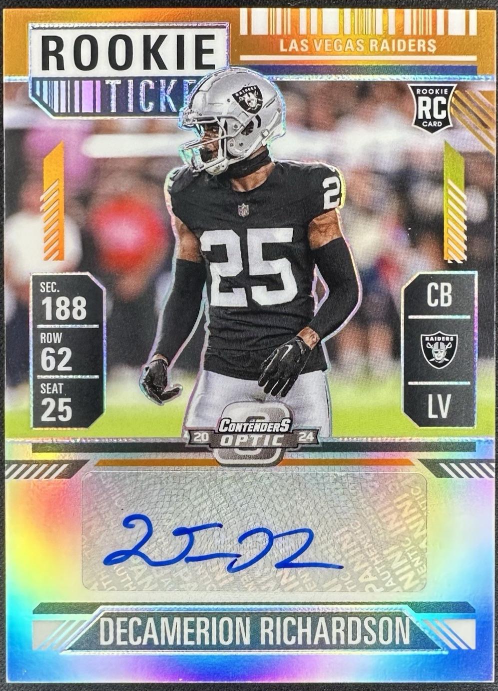 Decamerion Richardson [Orange Rookie Ticket Autograph Silver] #192
