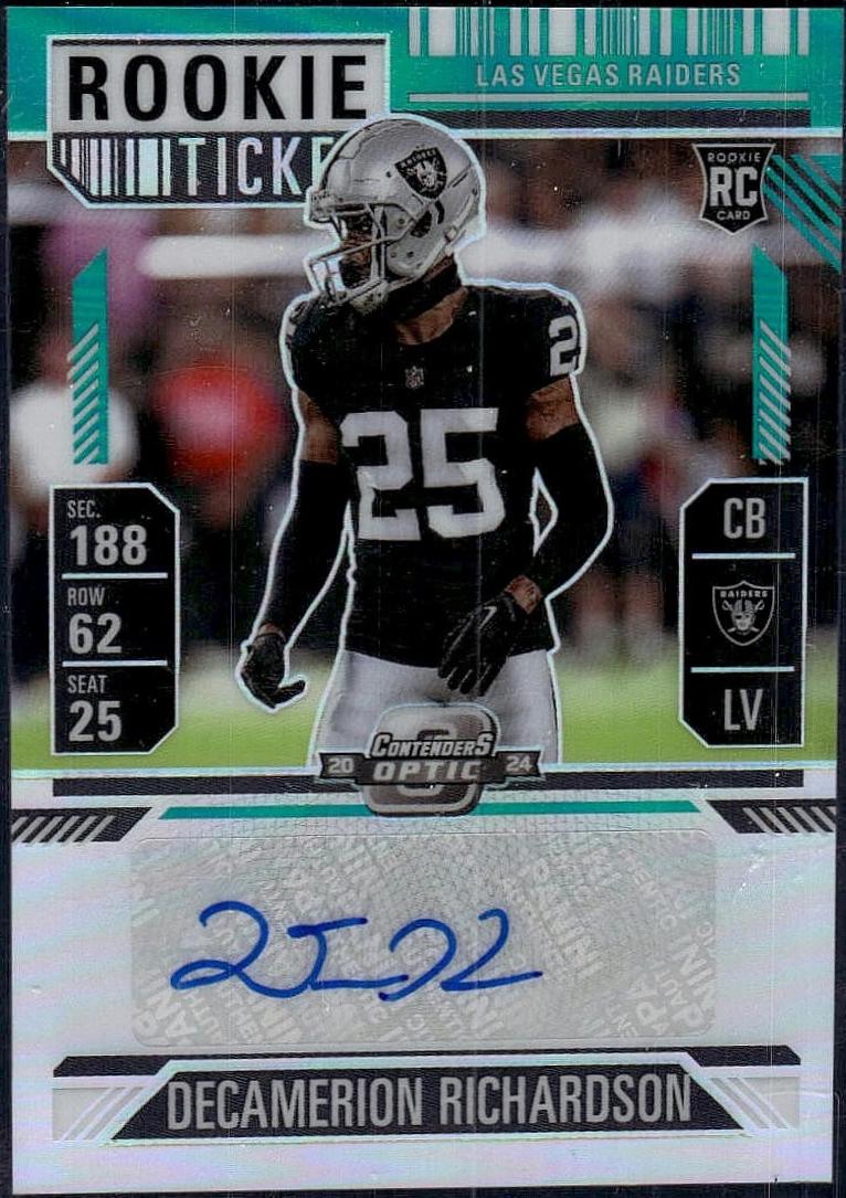 Decamerion Richardson [Teal Rookie Ticket Autograph Silver] #192