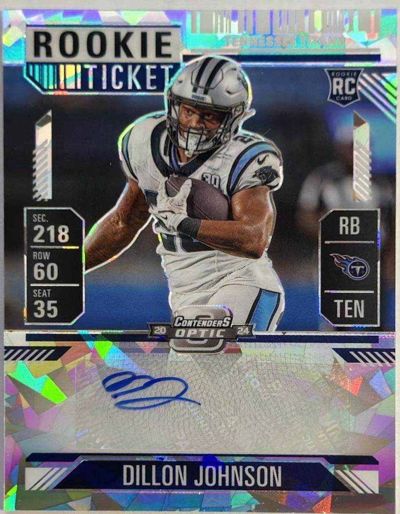 Dillon Johnson [Cracked Ice Rookie Ticket Autograph Silver] #151