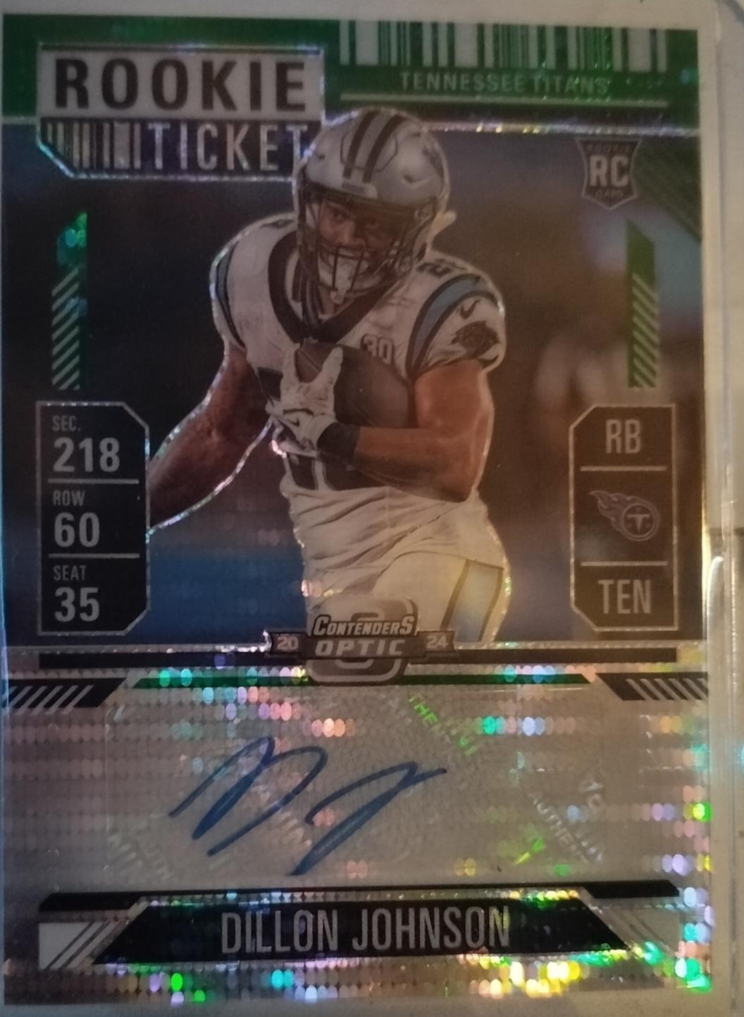Dillon Johnson [Green Pulsar Rookie Ticket Autograph Silver] #151