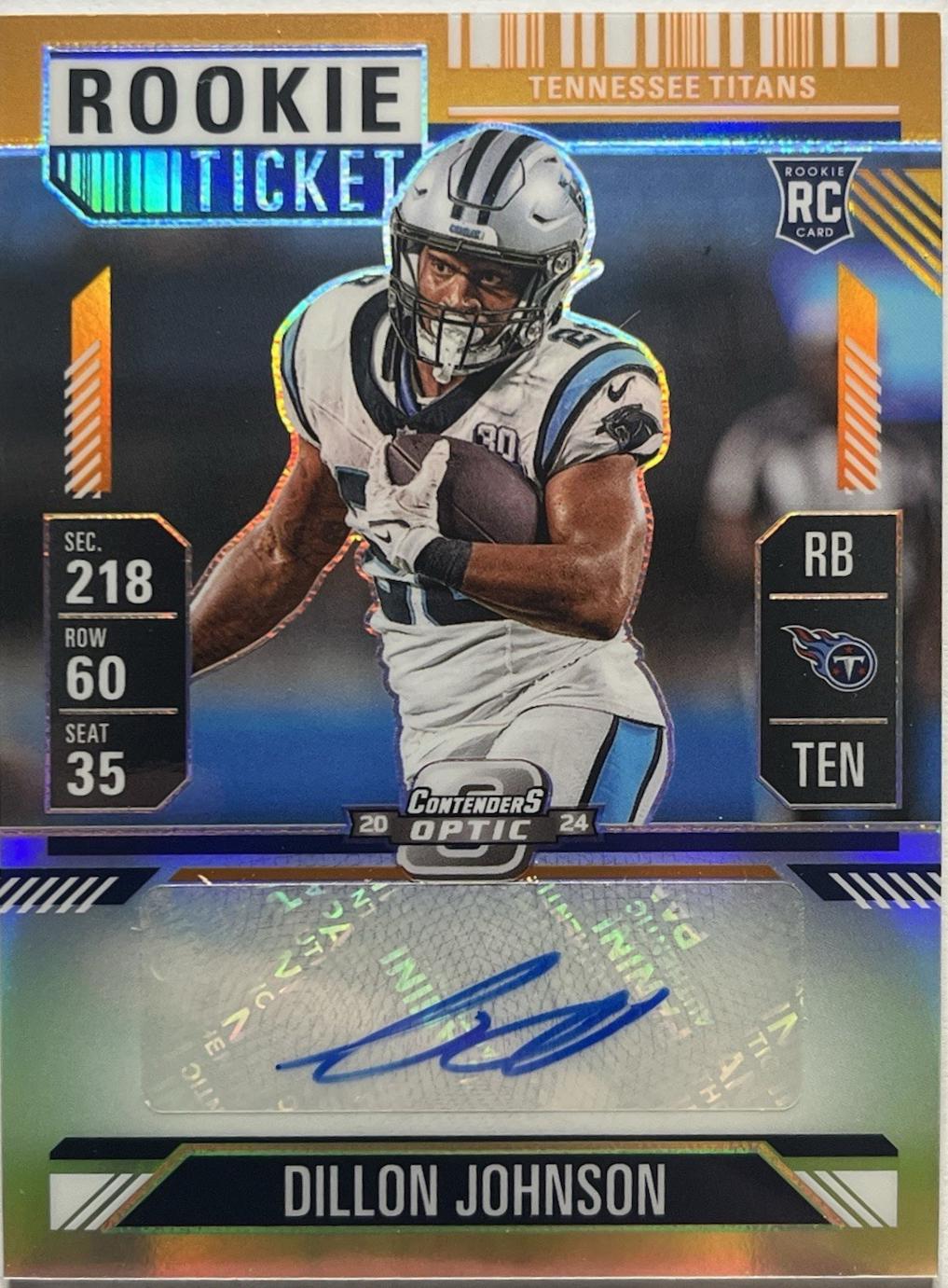 Dillon Johnson [Orange Rookie Ticket Autograph Silver] #151