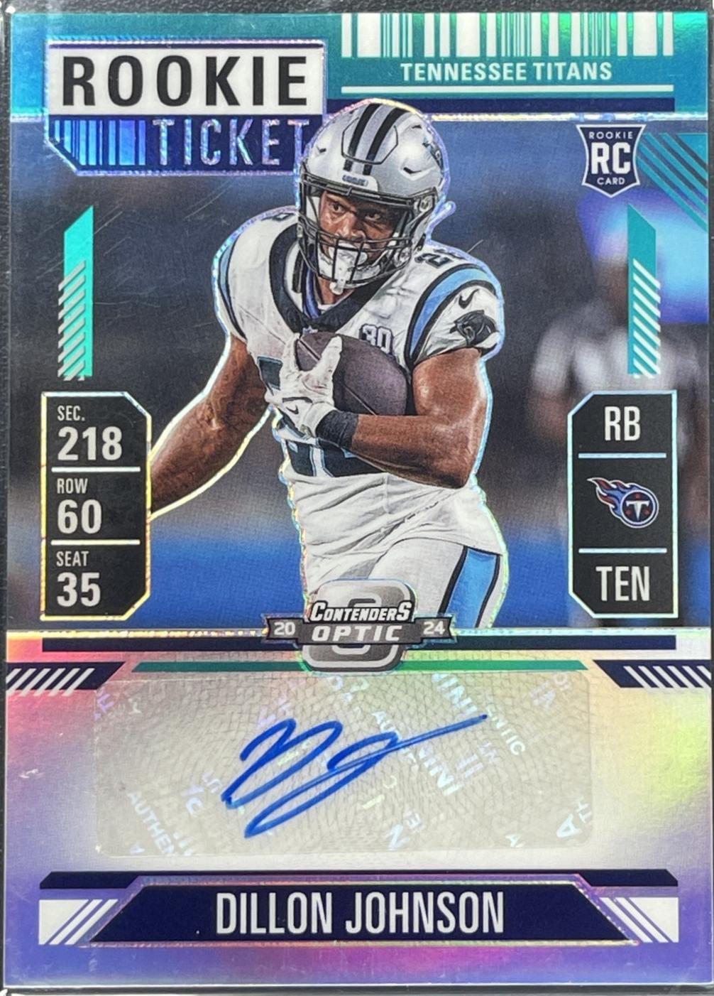 Dillon Johnson [Teal Rookie Ticket Autograph Silver] #151
