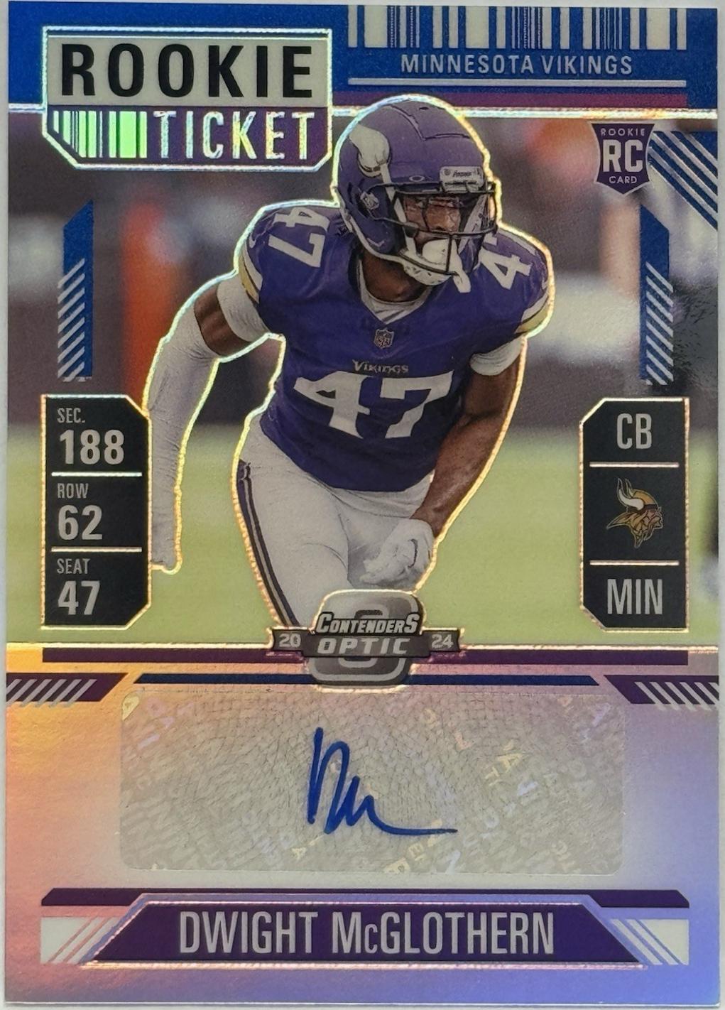 Dwight McGlothern [Blue Rookie Ticket Autograph Silver] #170