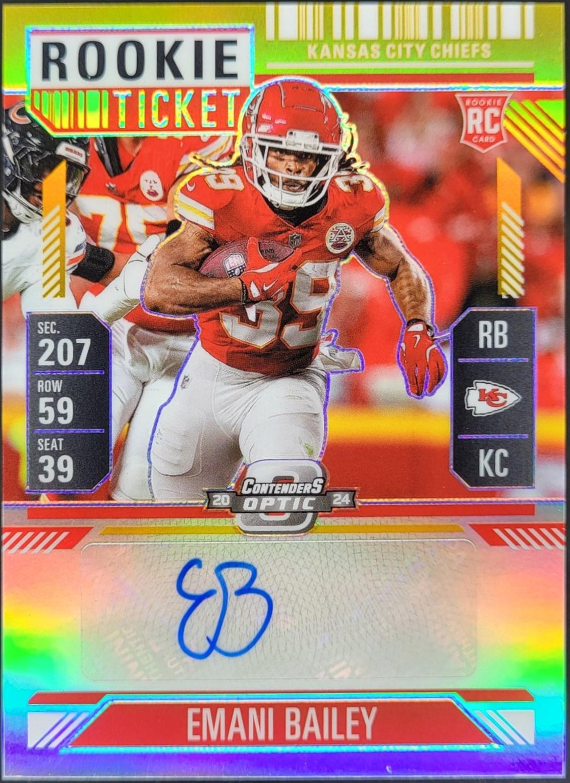 Emani Bailey [Gold Rookie Ticket Autograph Purple] #177