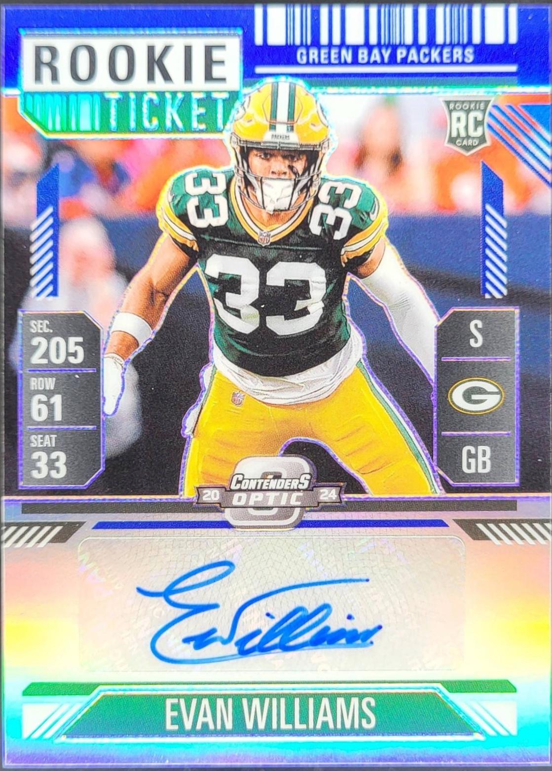 Evan Williams [Blue Rookie Ticket Autograph Silver] #194
