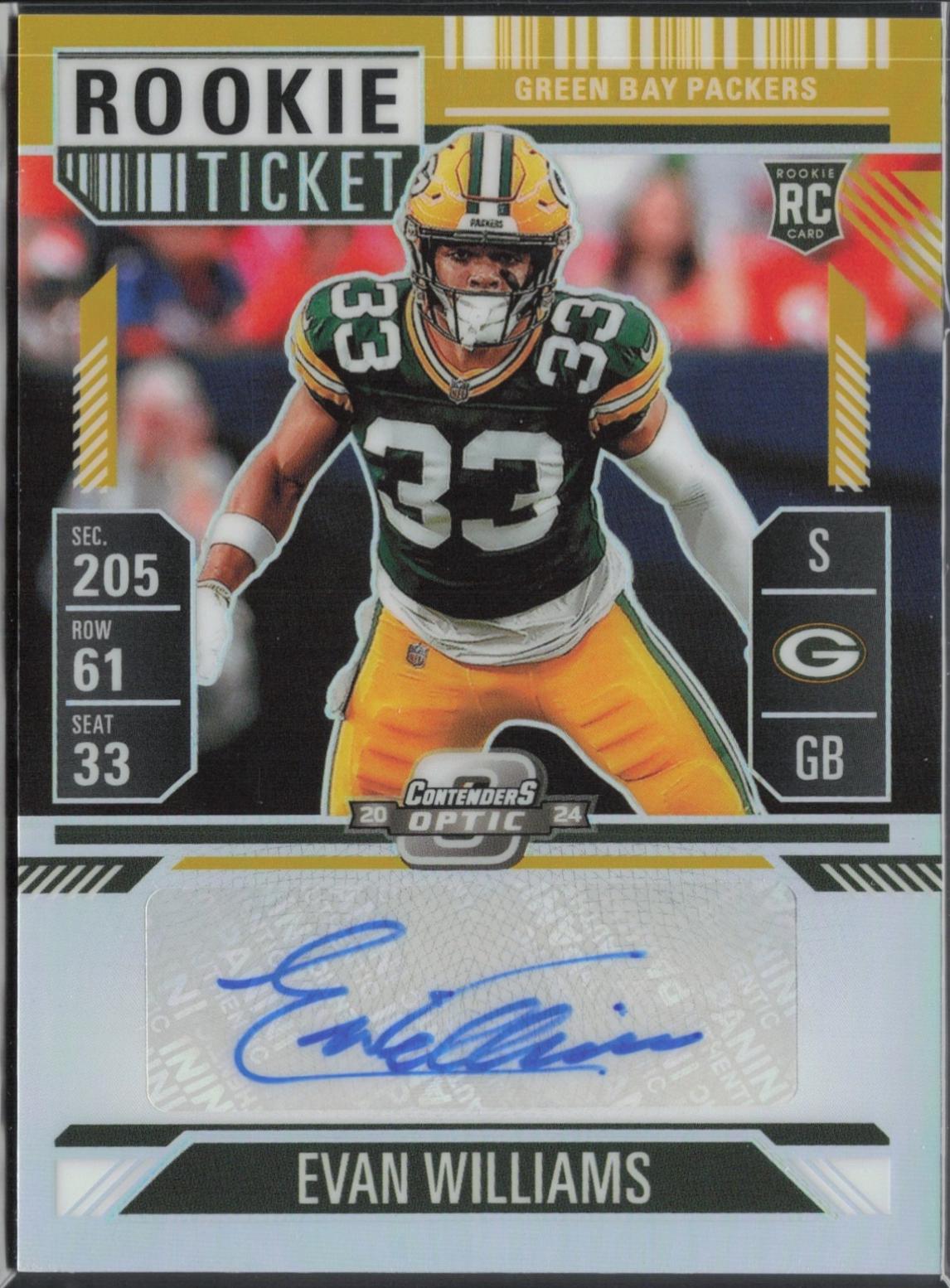 Evan Williams [Gold Rookie Ticket Autograph Purple] #194