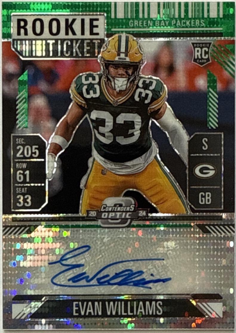 Evan Williams [Green Pulsar Rookie Ticket Autograph Silver] #194