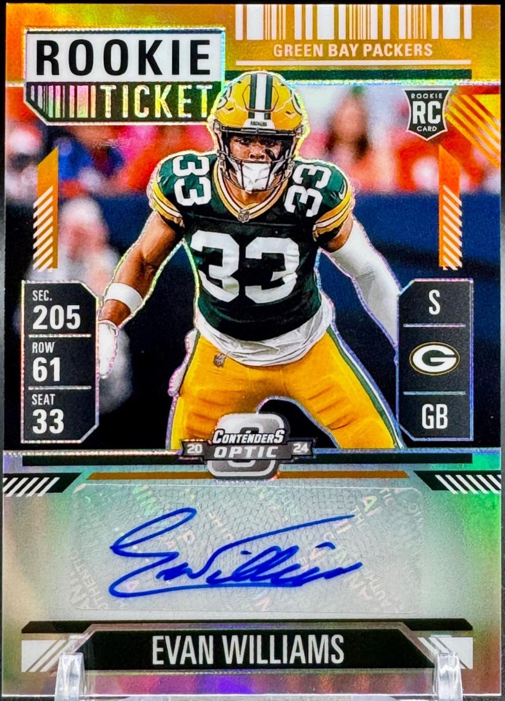 Evan Williams [Orange Rookie Ticket Autograph Silver] #194