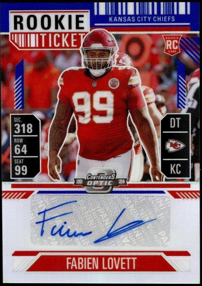 Fabien Lovett [Blue Rookie Ticket Autograph Silver] #195