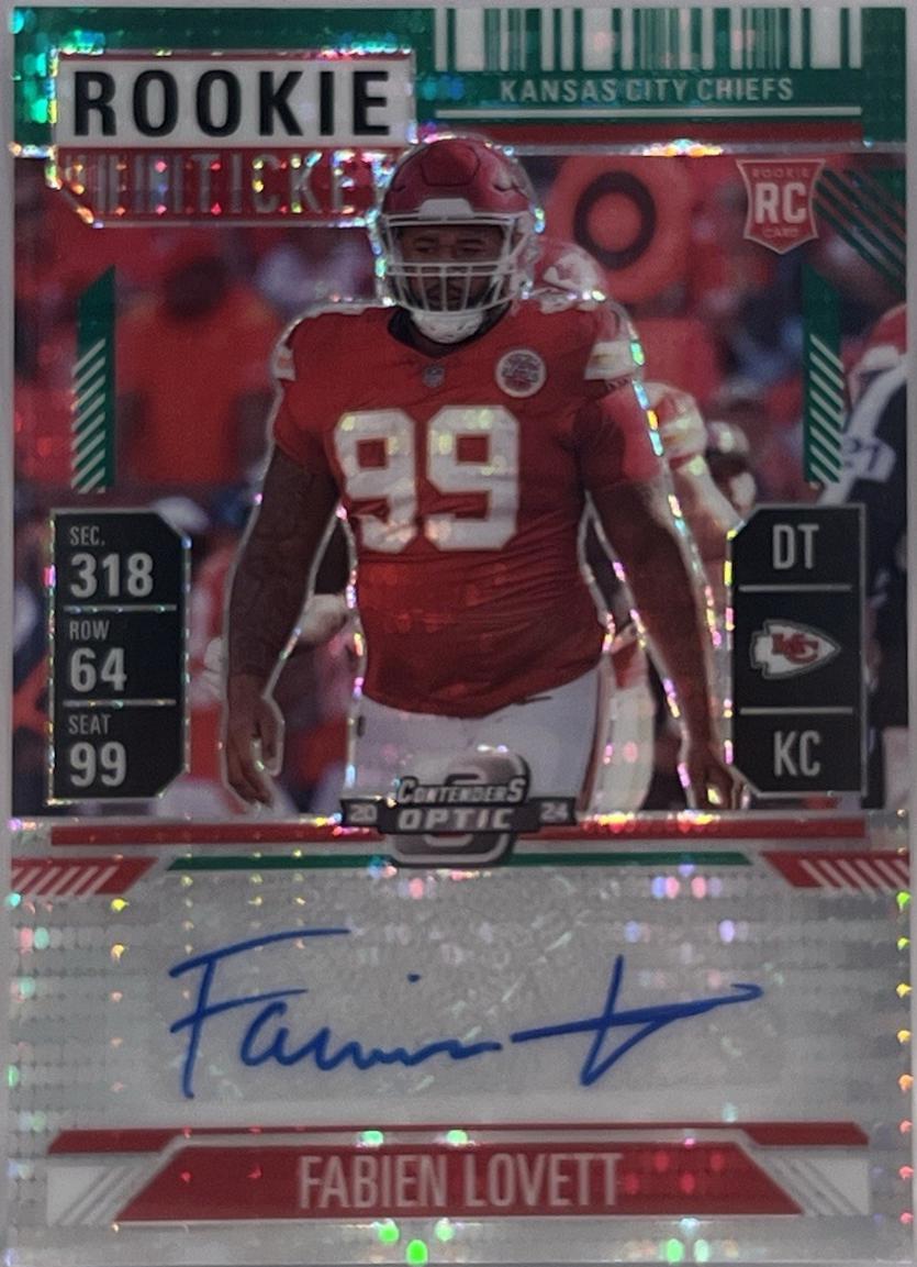 Fabien Lovett [Green Pulsar Rookie Ticket Autograph Silver] #195