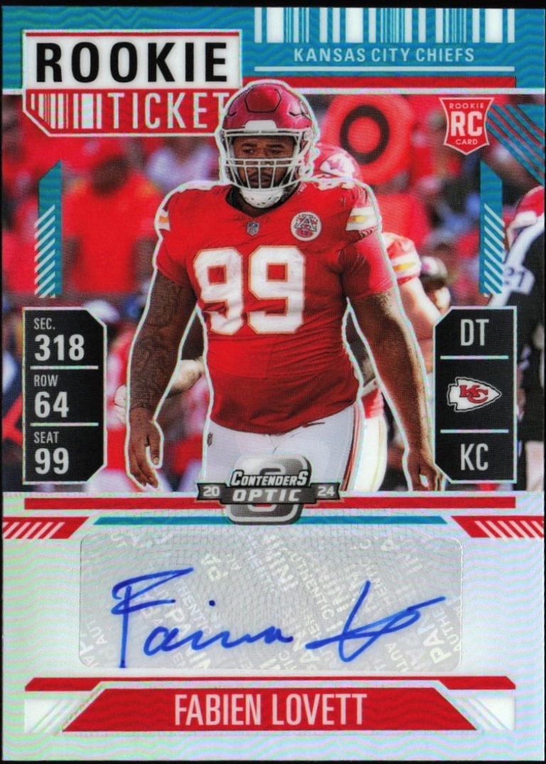 Fabien Lovett [Teal Rookie Ticket Autograph Silver] #195