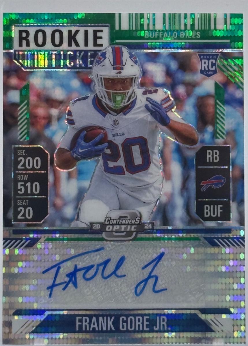 Frank Gore Jr. [Green Pulsar Rookie Ticket Autograph Silver] #154