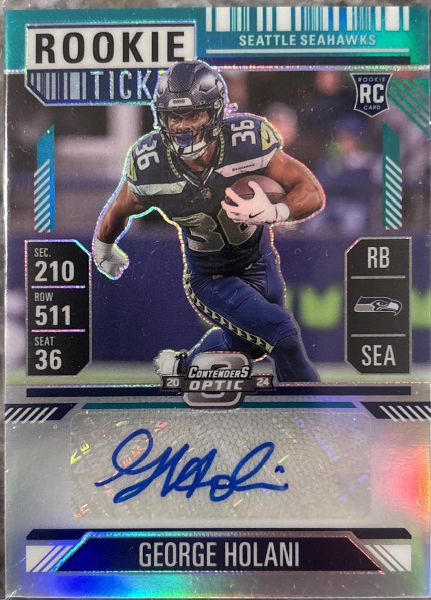 George Holani [Teal Rookie Ticket Autograph Silver] #180