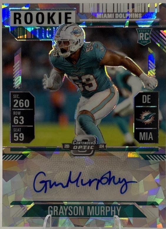 Grayson Murphy [Cracked Ice Rookie Ticket Autograph Silver] #198
