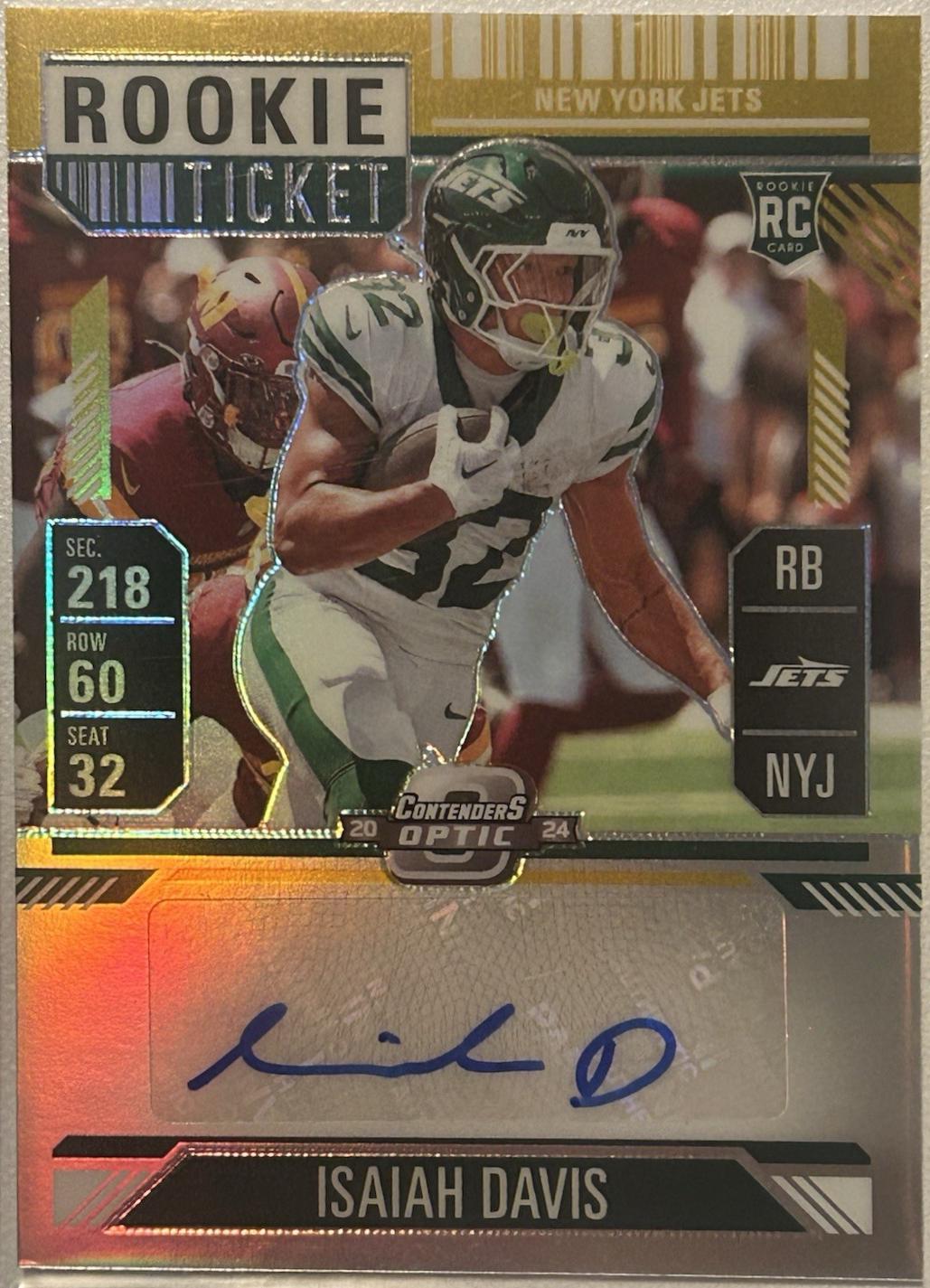 Isaiah Davis [Gold Rookie Ticket Autograph Purple] #163