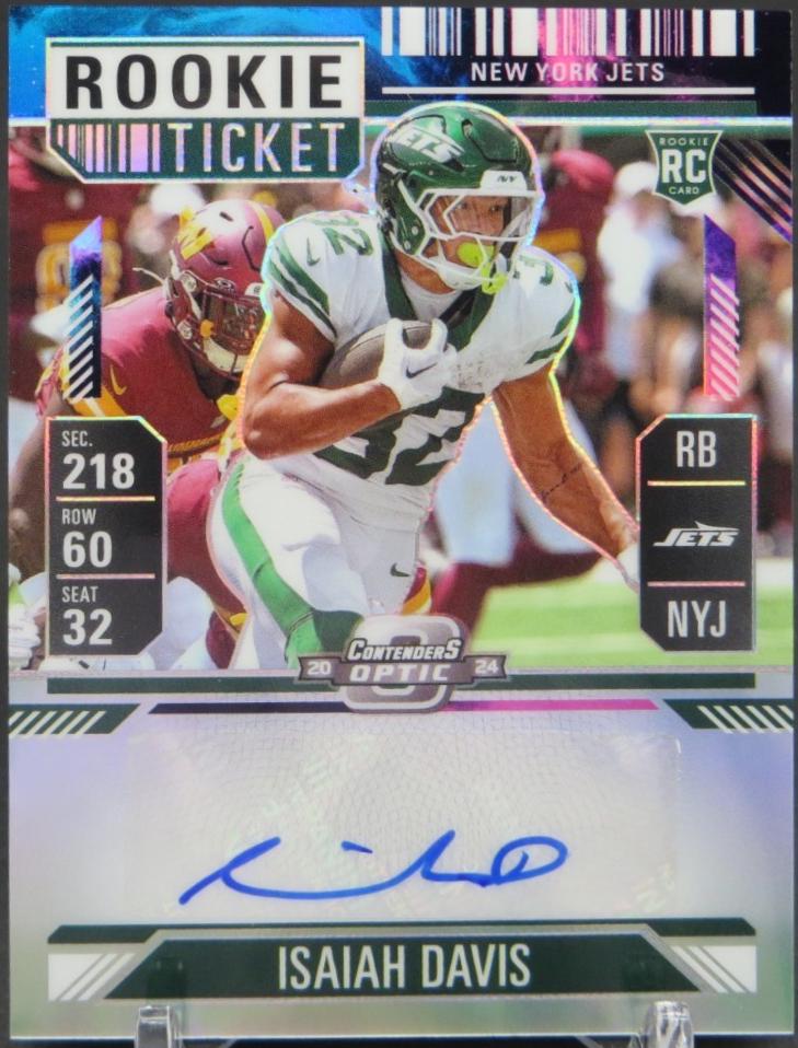 Isaiah Davis [Nebula Rookie Ticket Autograph Purple] #163