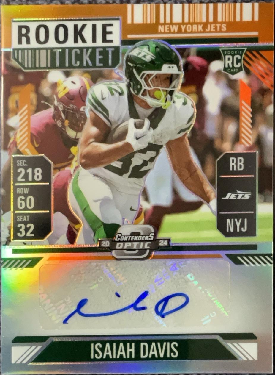 Isaiah Davis [Orange Rookie Ticket Autograph Silver] #163
