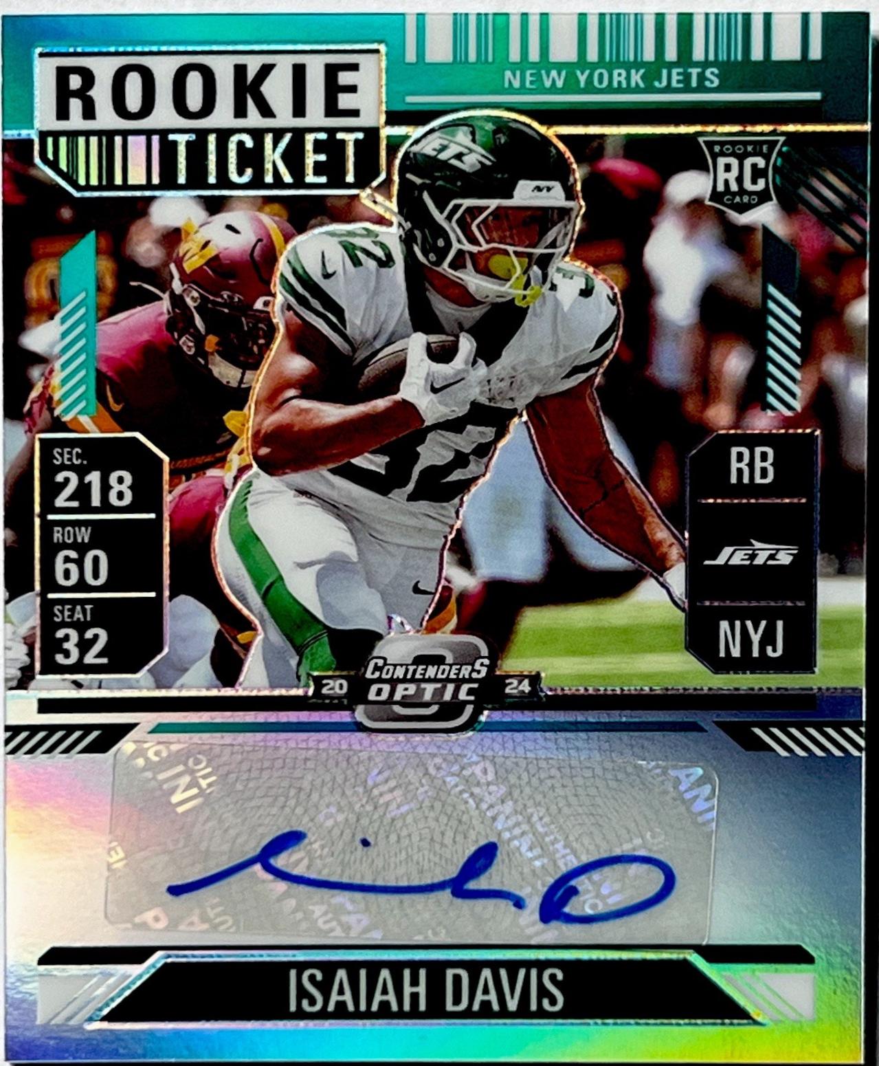 Isaiah Davis [Teal Rookie Ticket Autograph Silver] #163