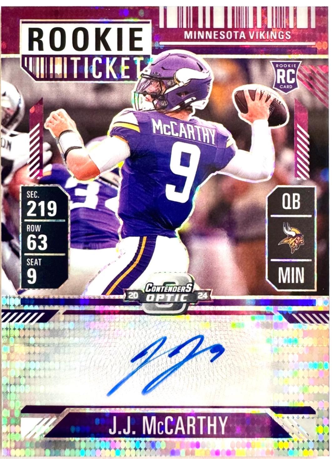 J.J. McCarthy [Purple Pulsar Autograph] #101