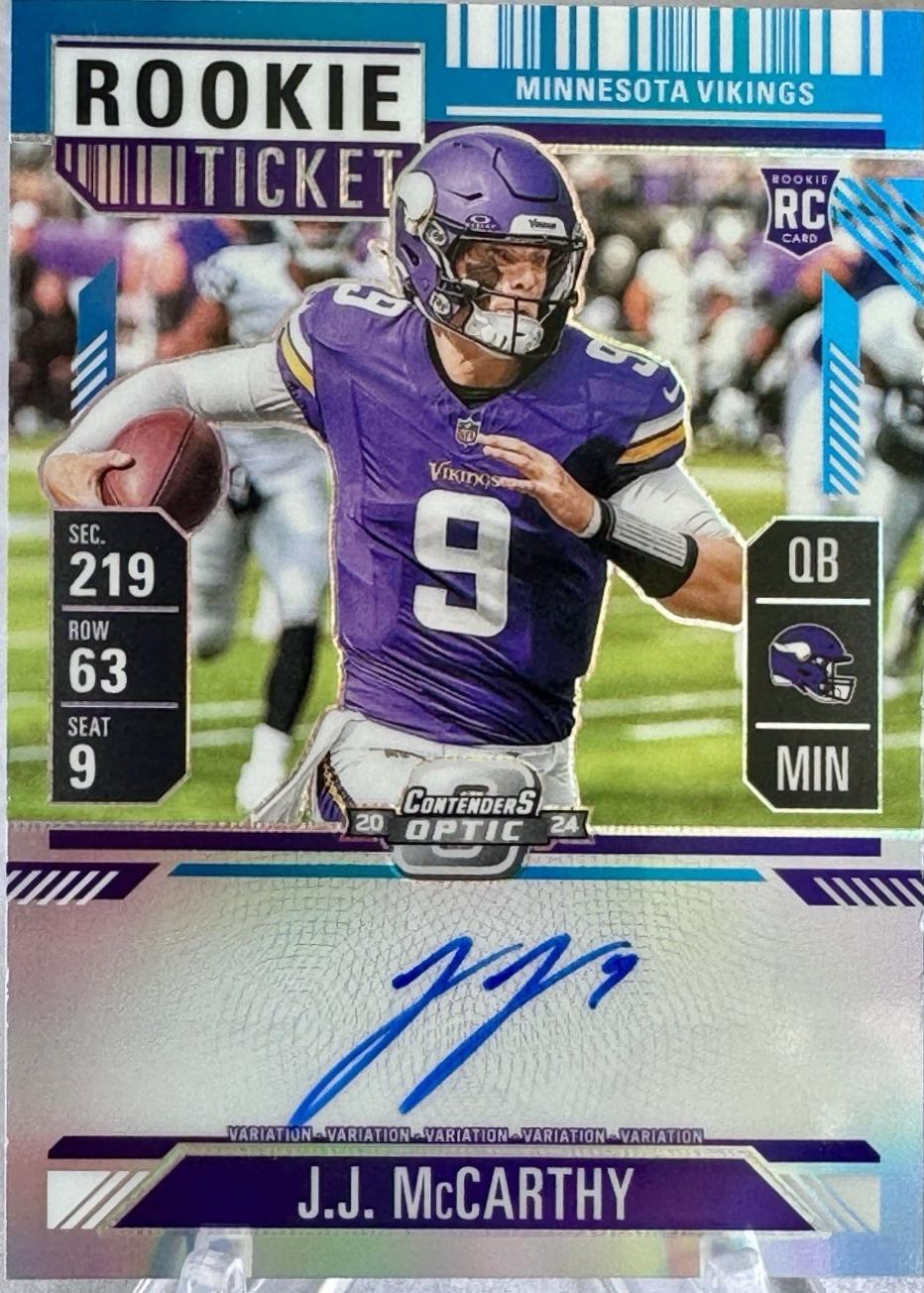J.J. McCarthy [Teal Autograph] #101