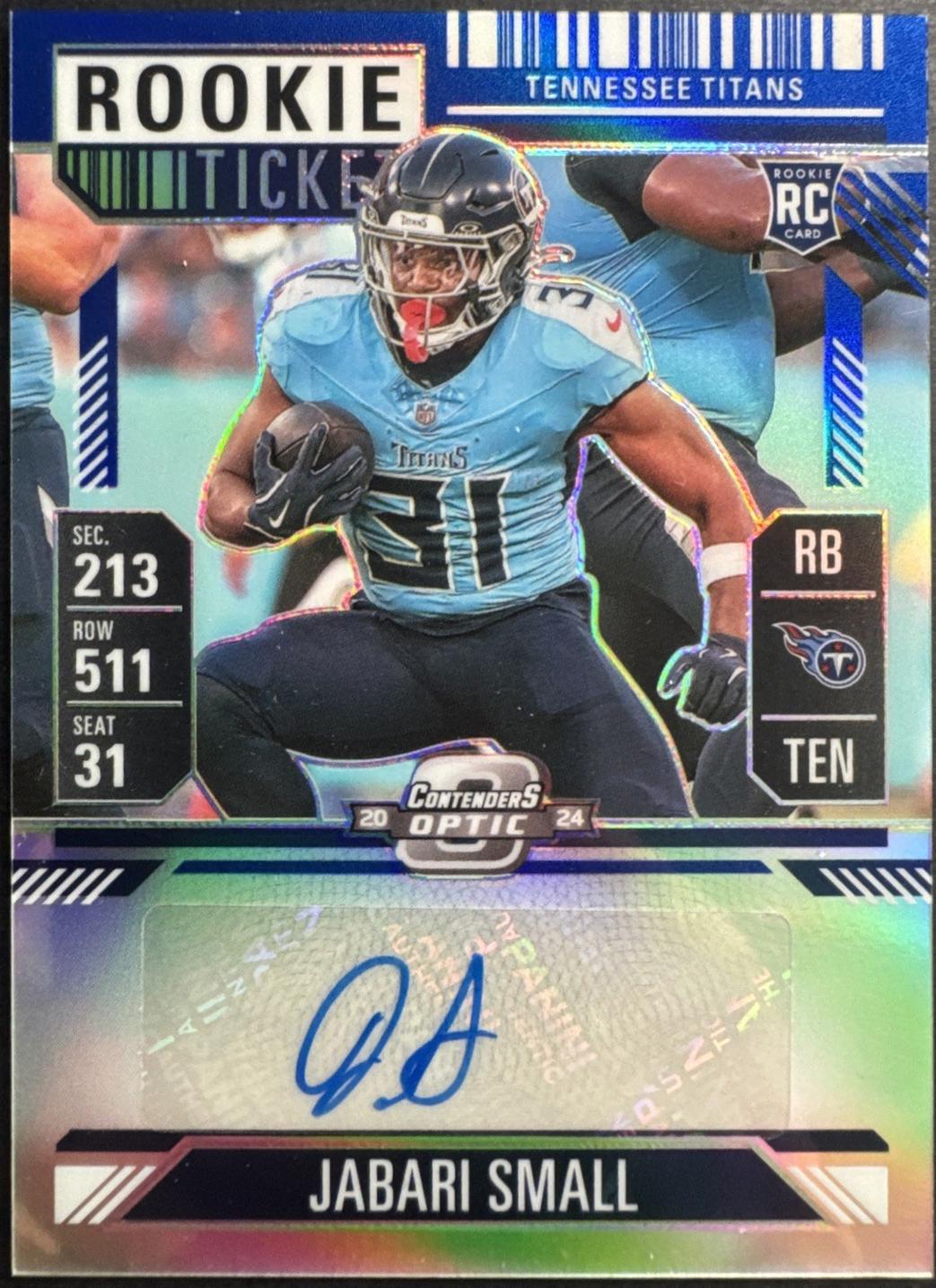 Jabari Small [Blue Rookie Ticket Autograph Silver] #171
