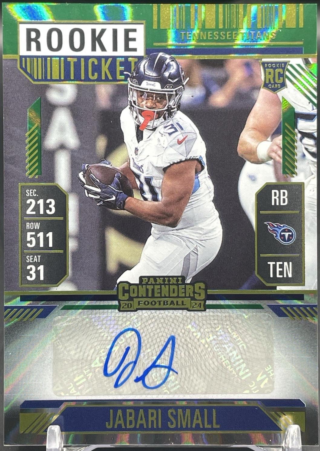 Jabari Small [Green Pulsar Rookie Ticket Autograph Silver] #171