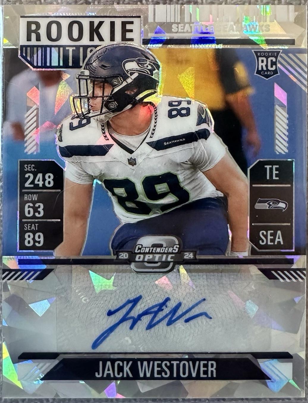 Jack Westover [Cracked Ice Rookie Ticket Autograph Silver] #172